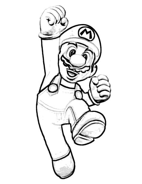 Printable Mario Colouring Pages
